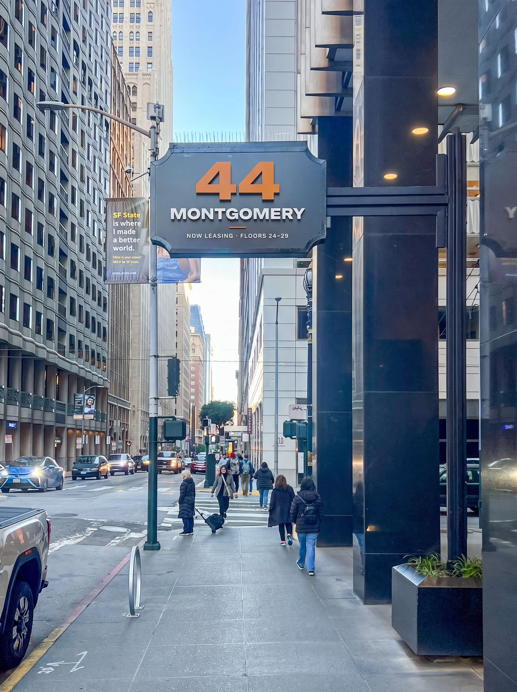 Concept: 44 Montgomery blade sign on Montgomery Street